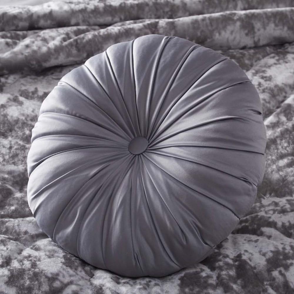 Appletree Maiko Filled Round Cushion, Silver, 35 Cm