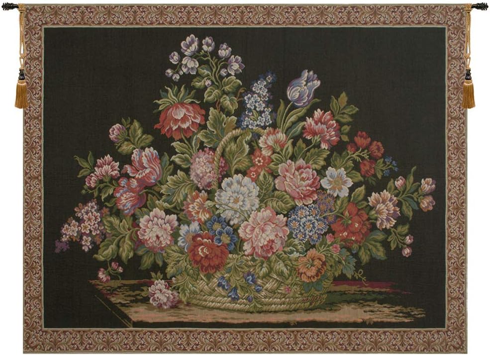 Elizabeth's Arrangement European Tapestry - 66 in. x 52 in. Cotton/Viscose/Polyester/Mercurise by Jan Van Huysum