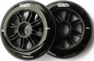 Ruedas para patinete, Ruedas patines, 100 mm x 24 mm, 83 A, color negro