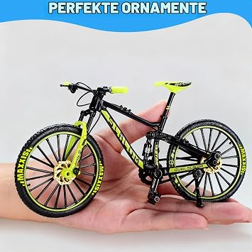 Finger BMX Bicycle Model 1:10 - Miniature Alloy Mountain Bike Realistic Decorative Bicycle Collectible & Gift for Adults