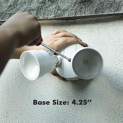 Miniatura 6 de LUTEC - Reflector de luz de doble cabeza para exteriores, impermeable, luz blanca de pared, de seguridad para patio, jardín