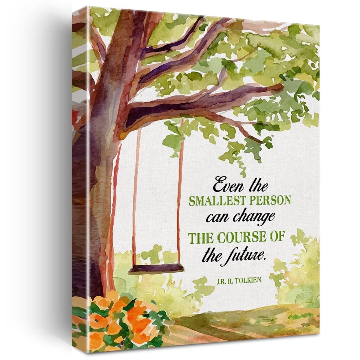 XTVVTODJXT Book Lover Gift Watercolor Literary Quote Canvas Print Inspirational Wall-Art for Library or Reading Nook(Unframed,12x18inch(30x45cm))