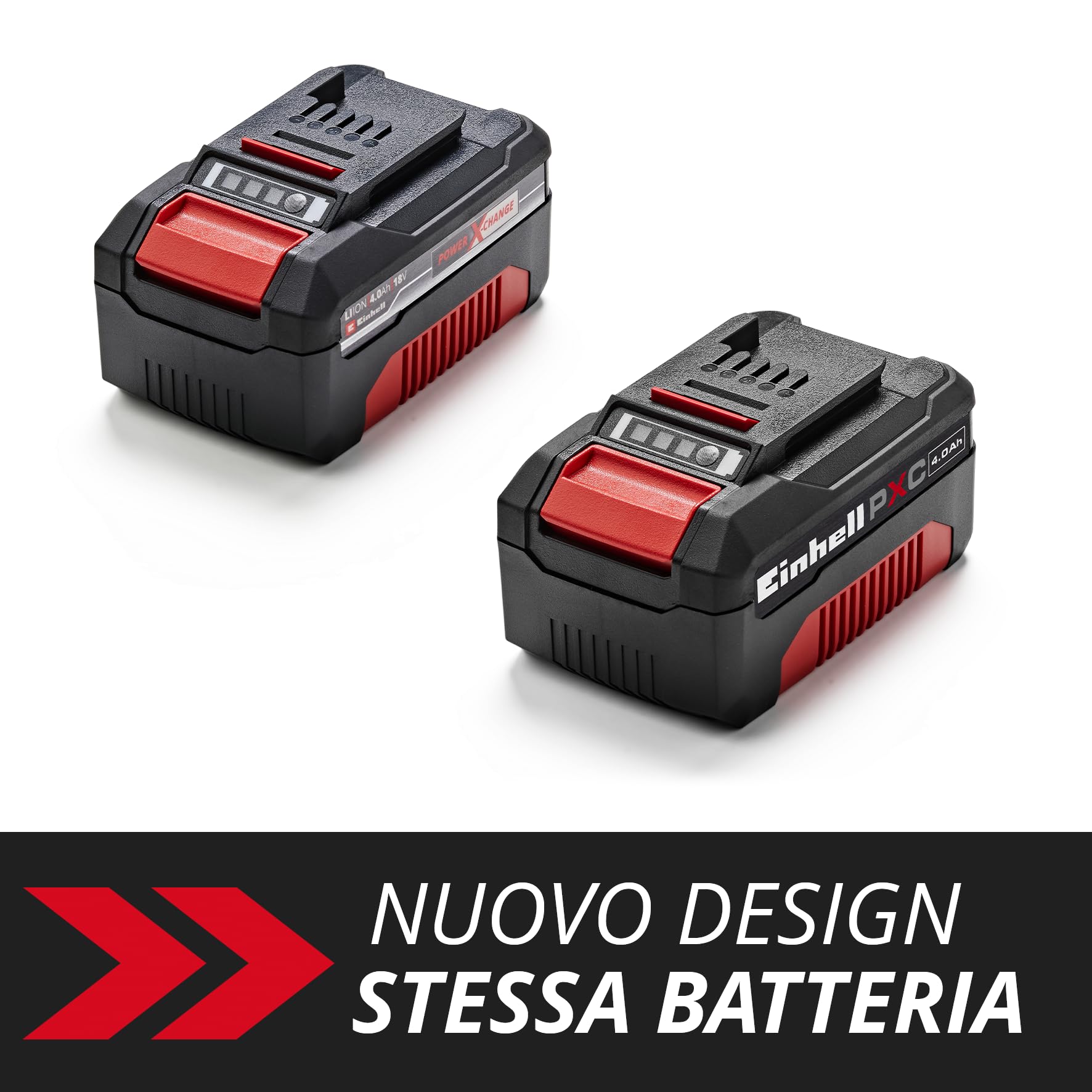 Einhell 4511396 Batteria Ricaricabile Agli Ioni Di Litio, 4000 Mah, Nero, Rosso