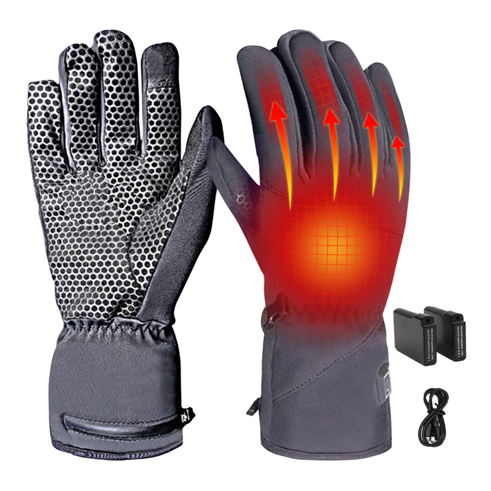 Gants chauffants rechargeables avec isolation thermique