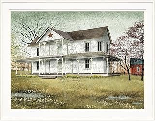 Trendy Decor4U April Showers by Billy Jacobs Printed Wall Art, 27 Inch x 21 Inch, White Frame