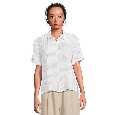 Eileen Fisher Classic Collar Short Sleeve Shirt Women