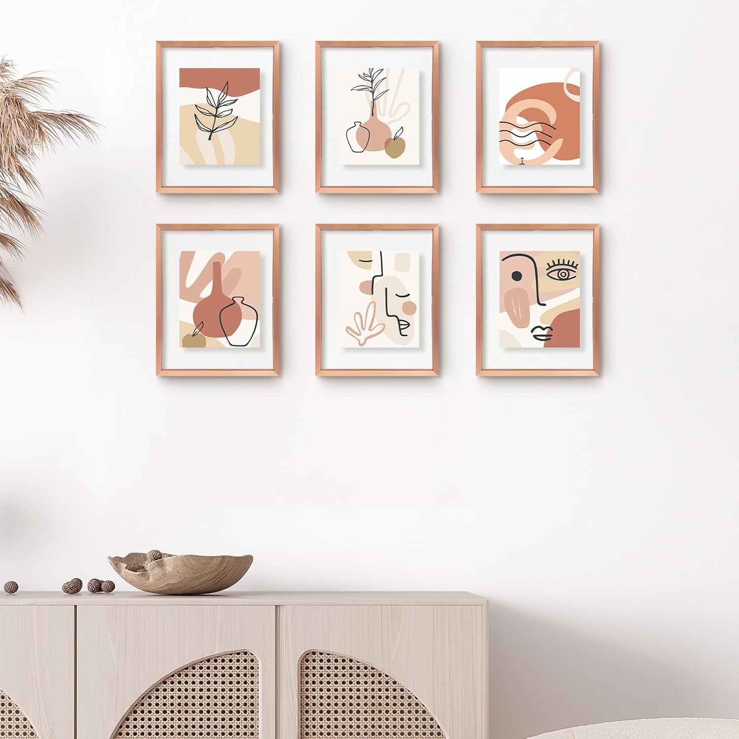 Golden State Art, 8x10 Floating Picture Frame Aluminum, Tempered Clear Glass Displays Any Size Photo Up to 8 x 10, for Home or Gallery Decoration (Rose Gold, 3 Pack)