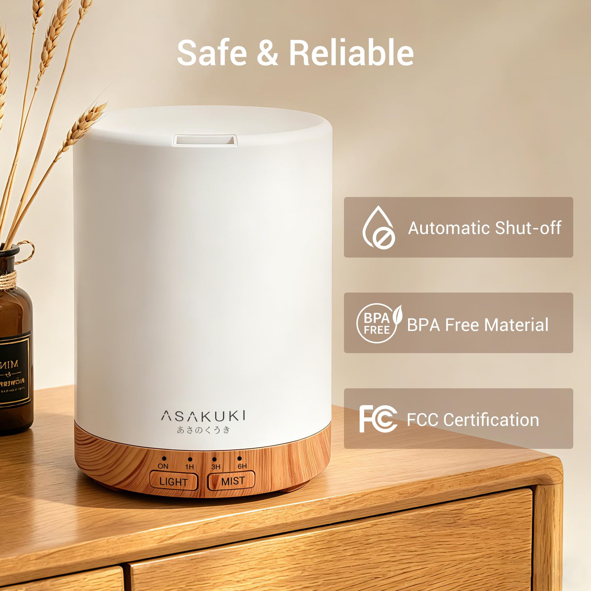 ASAKUKI Essential Oil Diffuser for Home 300 ml Quiet Product Image 3