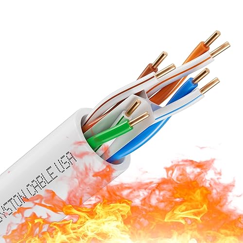 Miniatura 13 de Syston Cable Technology Cable de red Ethernet Cat 6A+, 700 MHz 23 AWG, alambre de cobre sólido desnudo para exteriores/interiores, sin extremos