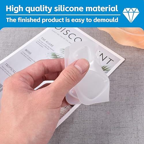 Miniatura 6 de Senweit Molde de resina para aretes 12 piezas de moldes para pendientes para resina epoxi kit de moldes de joyería de resina aretes colgantes de