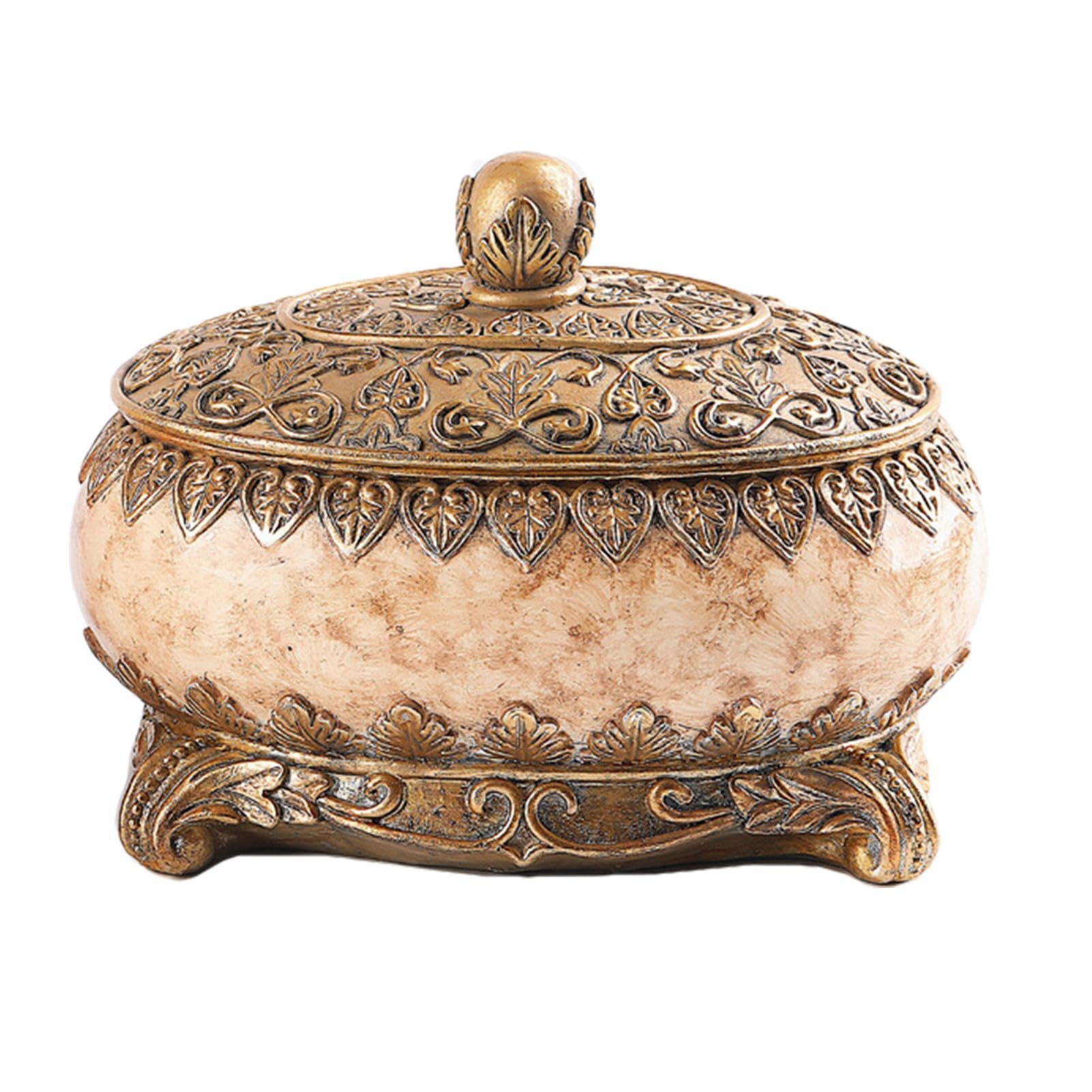 Petite boîte au trésor dorée style rétro européen idée cadeau pour femme
