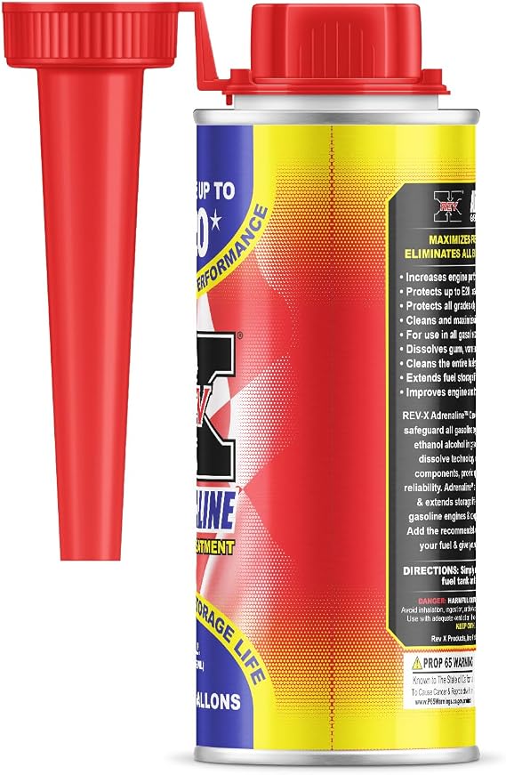 REV X Adrenaline Gasoline Fuel Additive - 8 fl. oz. (Treats 25 Gallons)
