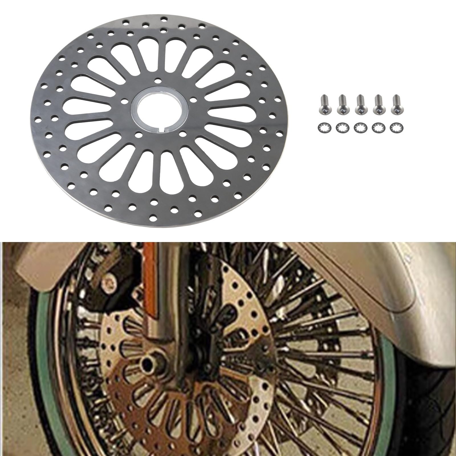 Motocyklowe tarcze hamulcowe Pasuje do Harley Davidson Touring Sportster Dyna 11,5'' tarcza hamulcowa przednia