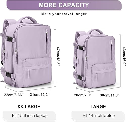 Miniatura 3 de WONHOX Mochila de viaje grande para computadora portátil aprobada para el vuelo, mochila de negocios para mujeres y hombres Mochila de Viaje