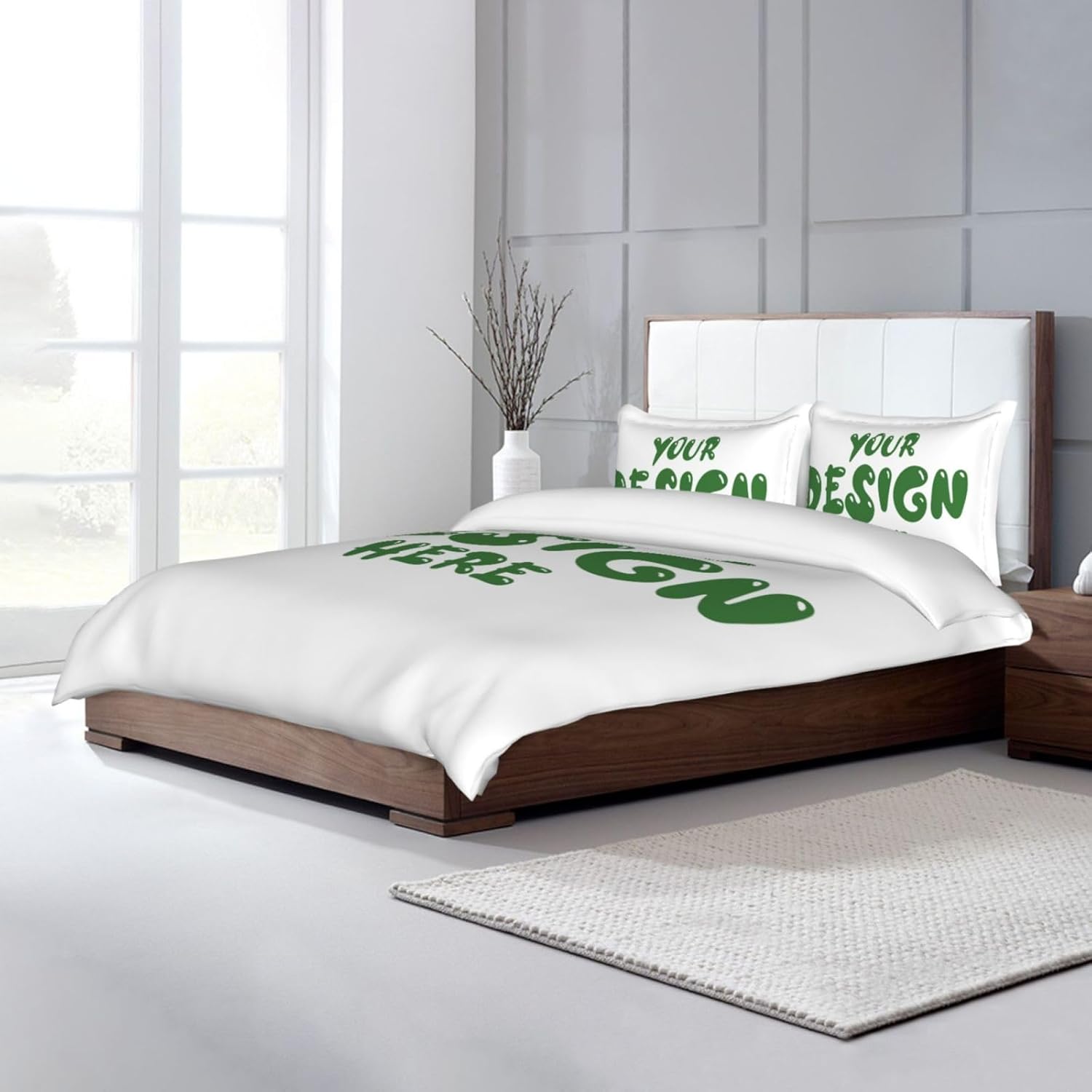 Custom Comforter Set Add Your Text Personalized Bed with 2 Pillowcases for Family Bedclothes Gifts Queen, Queen (90''x90'' /229x229cm)