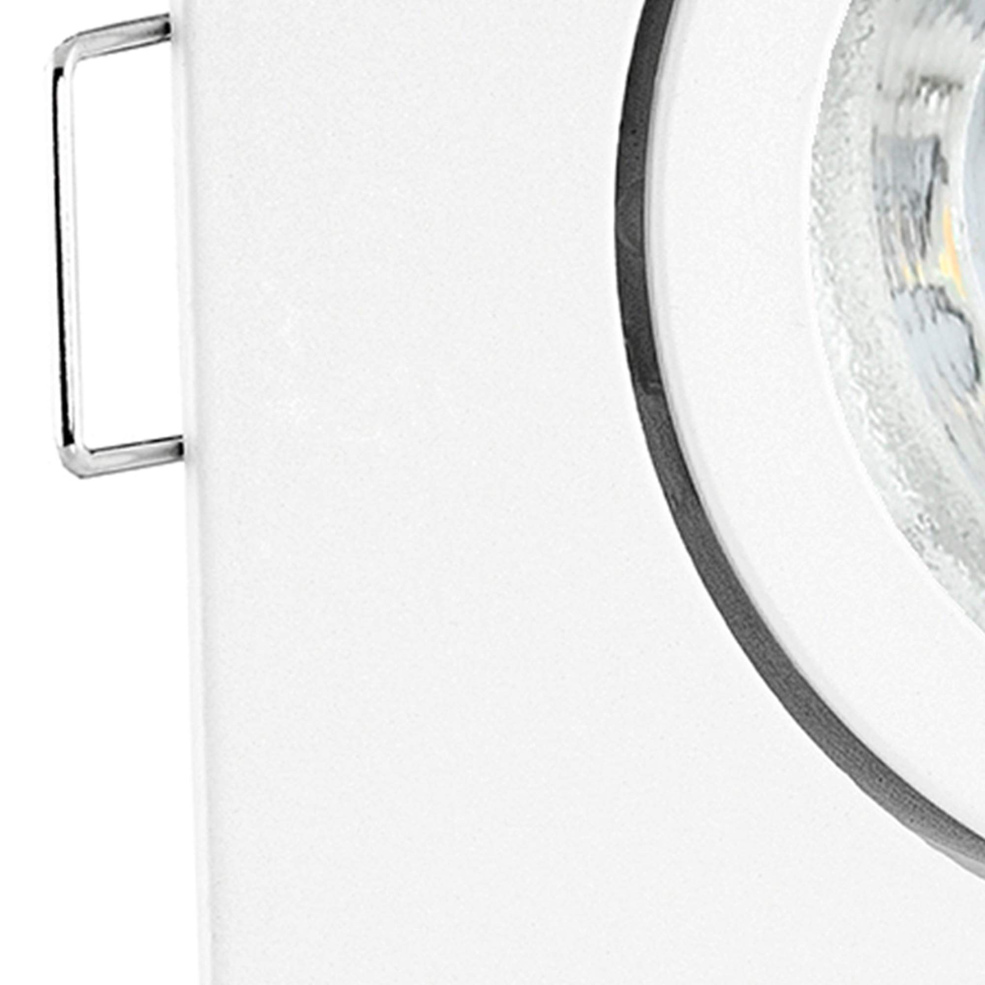 linovum Einbauspot 10er Set weiß eckig schwenkbar LED-Modul 4W neutralweiß | Zehn schwenkbare flache Deckenspots weiß eckig - neutralweiß, nur 36mm tief, ausrichtbar, ohne Trafo, inkl. LED-Modul