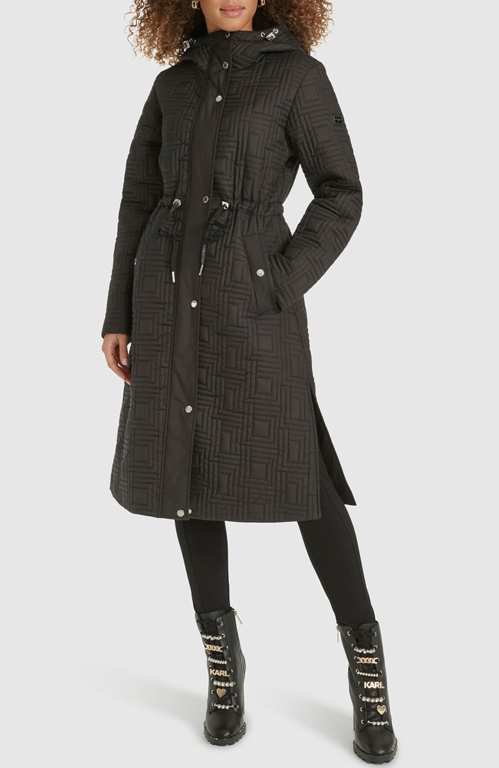 KARL LAGERFELD womens Quilted Anorak Jacket - Image 7