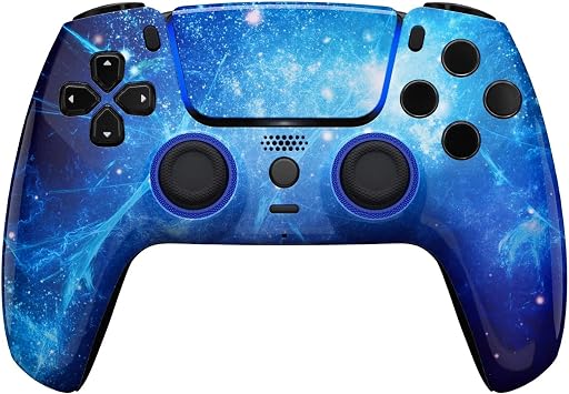 Custom Wireless Controller for PS5 - Hand Airbrushed & Multiple Designs Available Blue Nebula