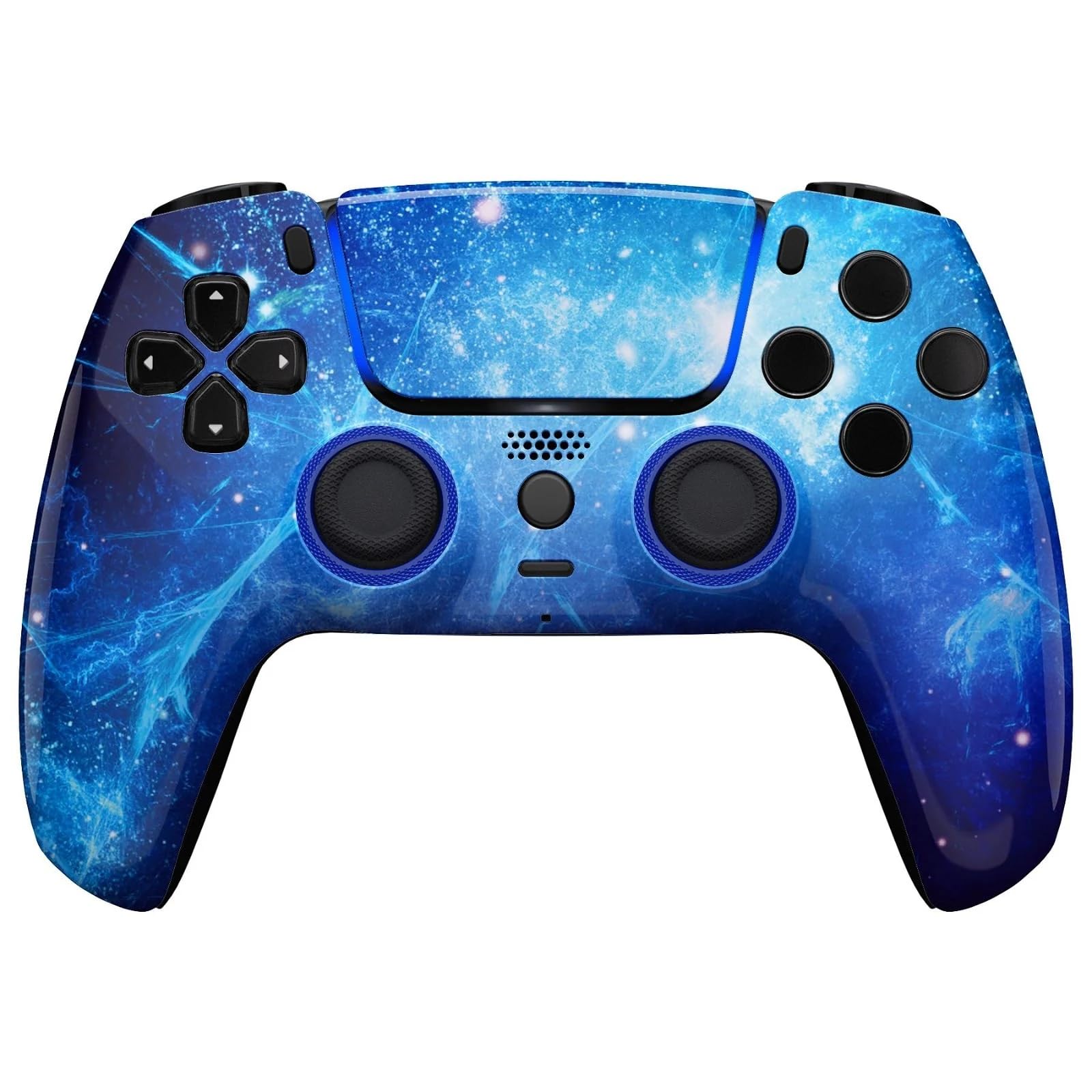 PS5コントローラー◇青◇カスタム PS5 Controller LED Mod Chrome Blue Custom Wireless