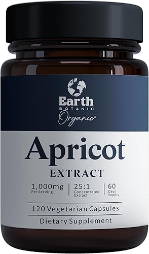 Extracto de albaricoque, 1000 mg 120 cápsulas vegetales (vegano, sin OGM) suplementos herbales