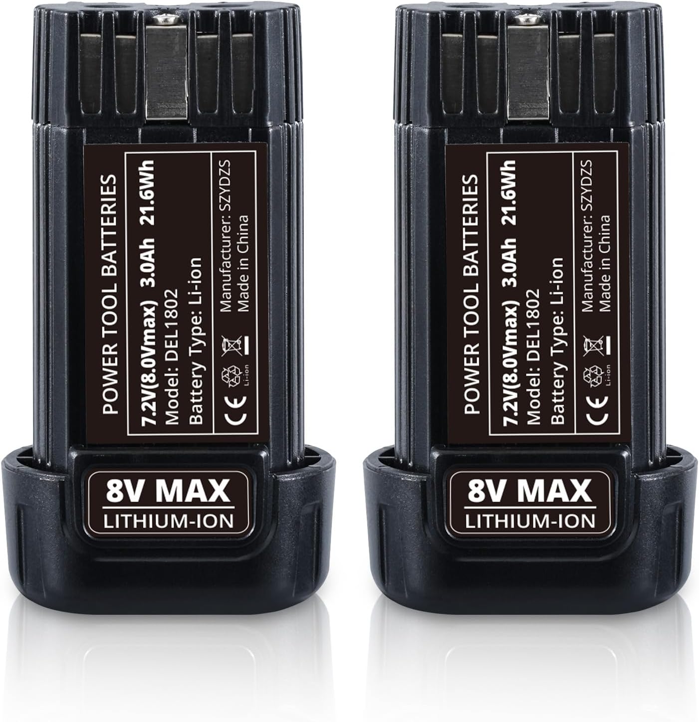 VANON DCB080 3000mAh Replacement for Dewalt 8v Battery Compatible with DEWALT DCB080 DCF680N1 DW4390 DCF680N2 DCL023 DCF680 DCB095 DCF682 2Packs