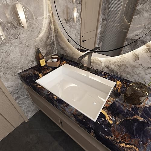 Miniatura 3 de Papel tapiz de mármol de 16 x 118 pulgadas (paquete de 2), papel de contacto de granito, impermeable, extraíble para encimeras de cocina y dormitorio