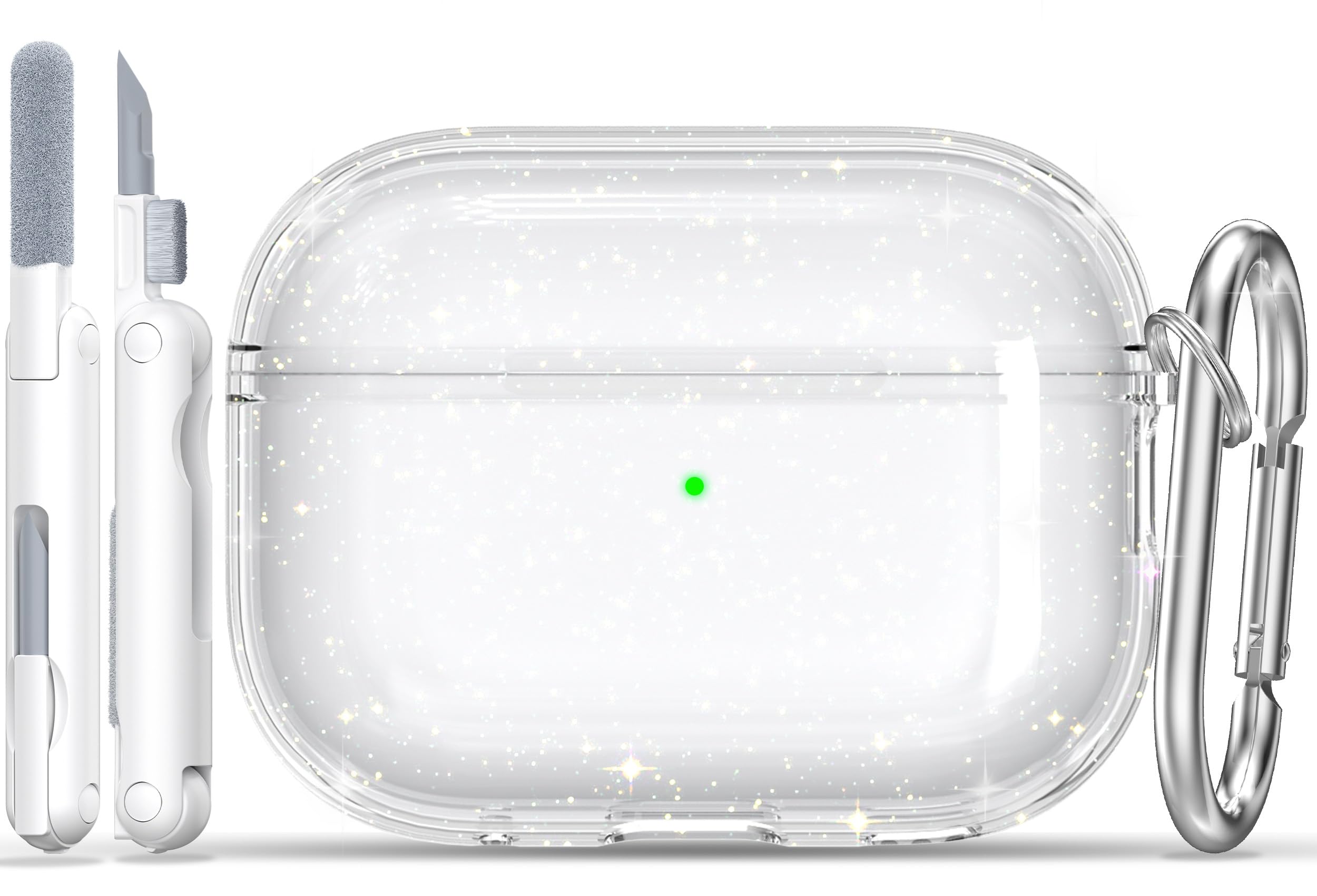 RFUNGUANGO Kompatibel mit Airpods Pro 3. Generation Schutzhülle, Transparent mit Reinigungsset, Weiche TPU Gilt für Airpods pro 3 hülle