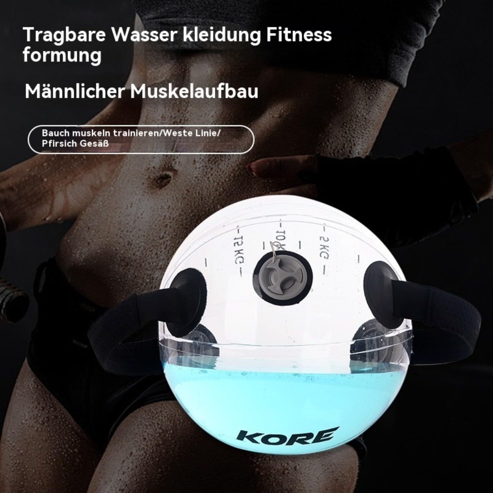 Sac à eau d'haltérophilie avec pompe à pied - Convient pour la musculation en intérieur - Pour haltérophilie, sac à eau, équilibre, force, haltérophilie, protection contre les chutes