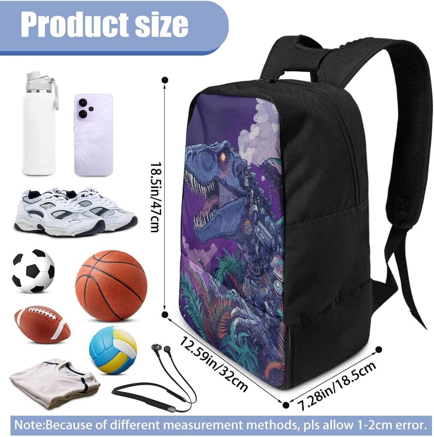 Boys Dinosaur Equipment Bag for Elementary Kids Forest Sports Backpack with Ball Compartment for Age 4-12 Children School Bags for Traveling Outdoor