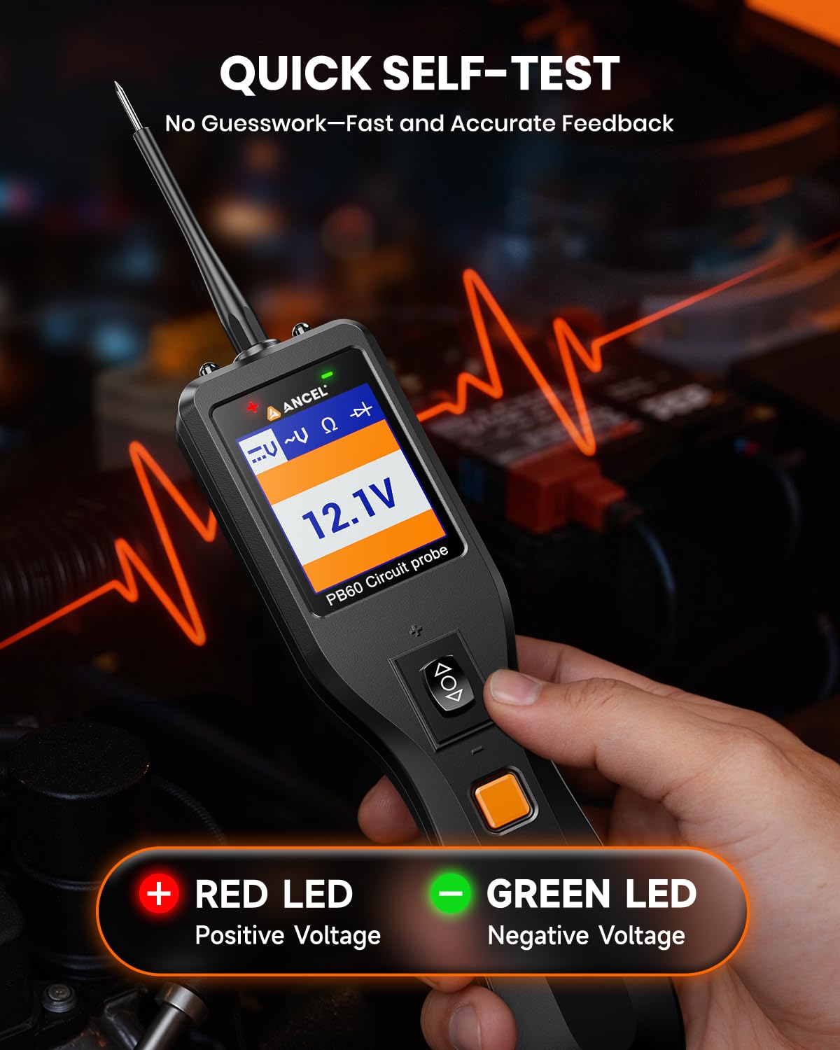 ANCEL PB60 Automotive Power Circuit Probe Tester 12-24 V Ohmmeter