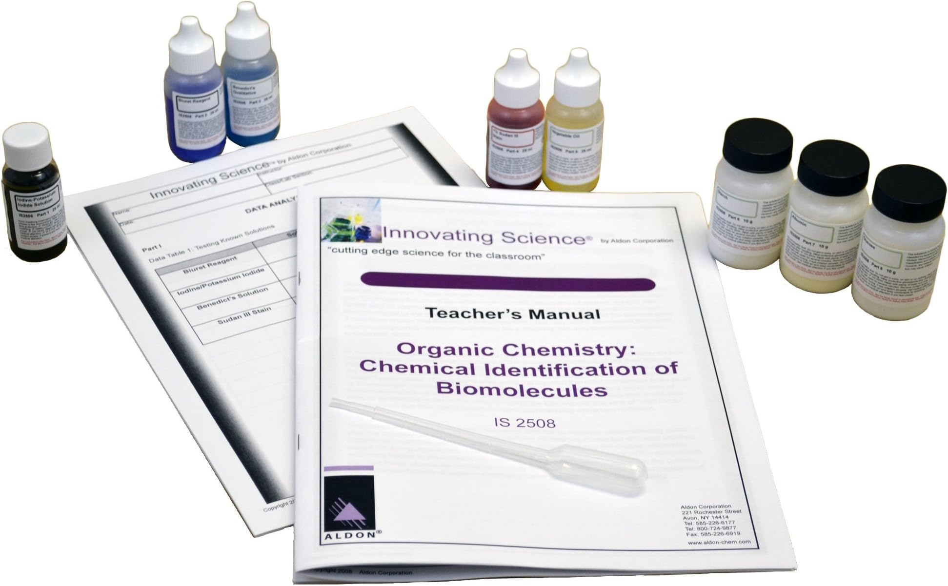 ALDON Innovating Science Organic Chemistry: Chemical Identification of Molecules for The Study of Proteins, Carbohydrates and Lipids in Living Organisms