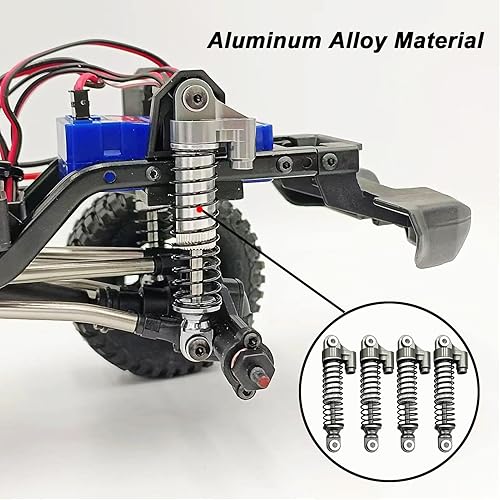 Miniatura 4 de XSYGO Amortiguadores RC ajustables de aluminio RC con 2 juegos de dureza de resortes para TRX4M 118 RC Crawler piezas de actualización de coche