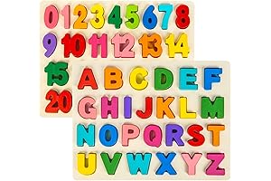 Wooden Numbers Puzzle Board - Interactive Learning, Preschool Math Manipulative