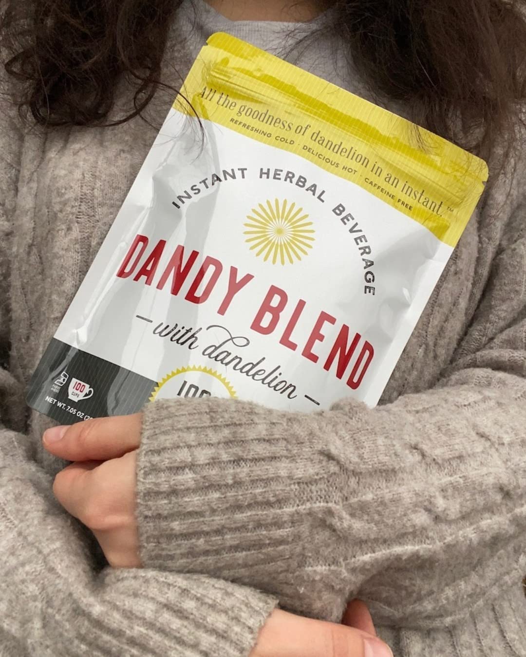 Two 100 Cup Bags of Dandy Blend Instant Herbal Beverage with Dandelion, Two 7.05 oz. Bags