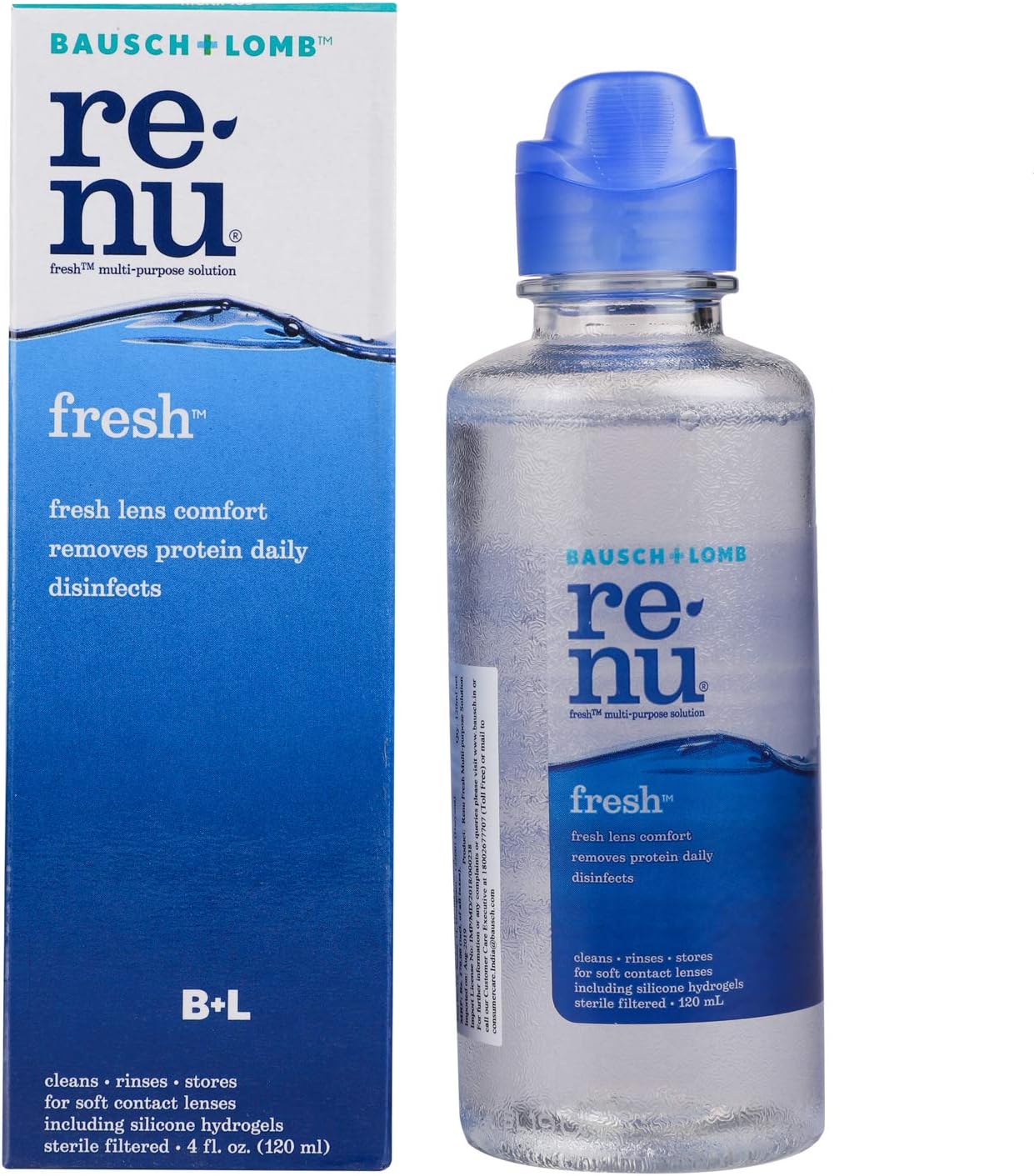 Bausch & Lomb Renu Fresh Contact Solution, 120ml