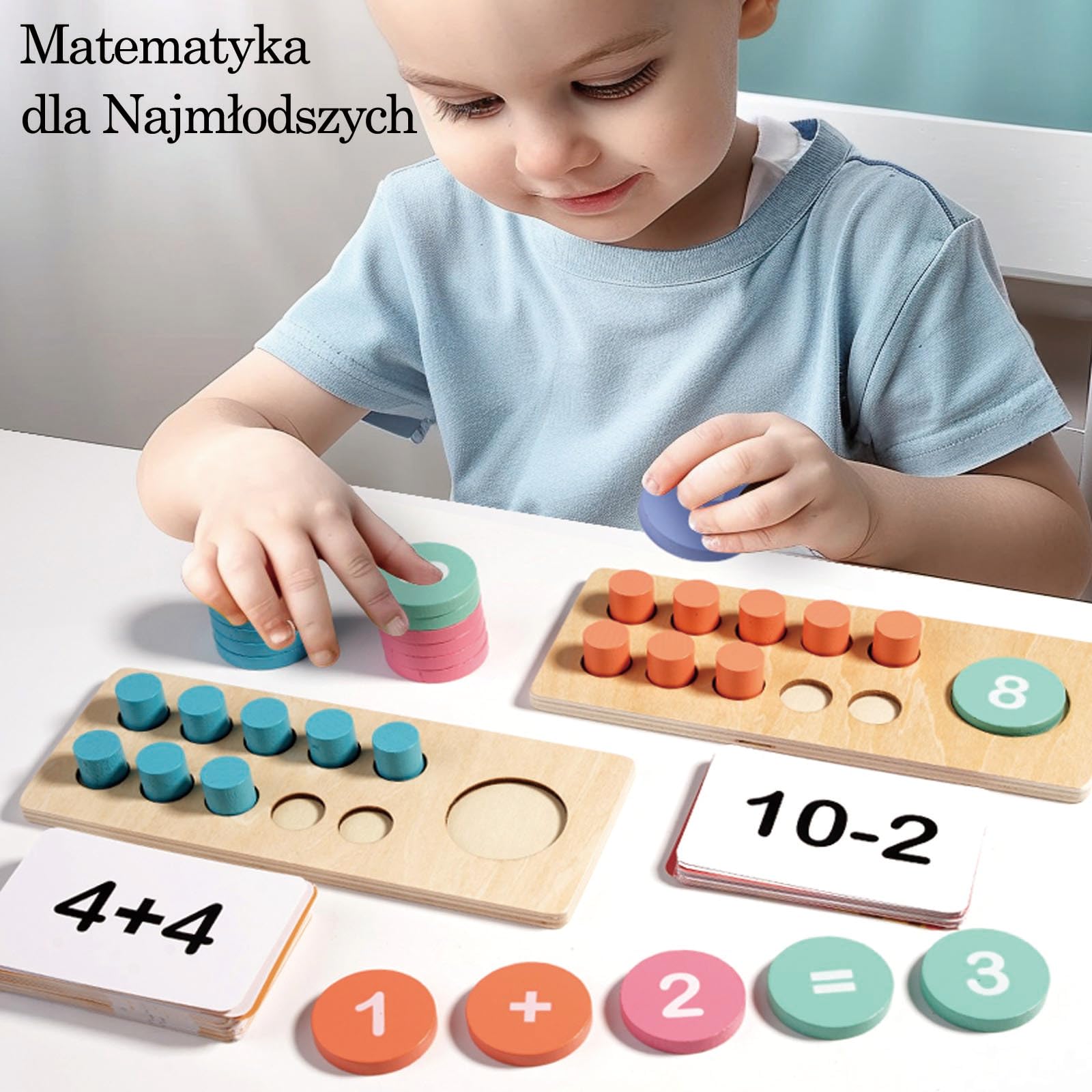 Zabawki Montessori 2 3 4 5 6 Lat, Gry Edukacyjne od 5 Lat, Zabawki Montessori 2 Lata, Nauka Liczenia, Gry Edukacyjne od 4 Lat, Prezent 2-6 Lat Dla Dzieci Chłopiec Dziewczynka