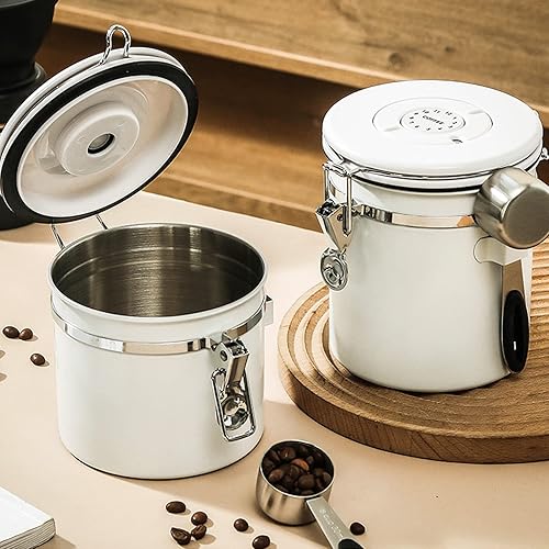 Miniatura 6 de Restokki Recipiente de café hermético recipiente de almacenamiento de café con cuchara para café molido té comida y lata 18 L