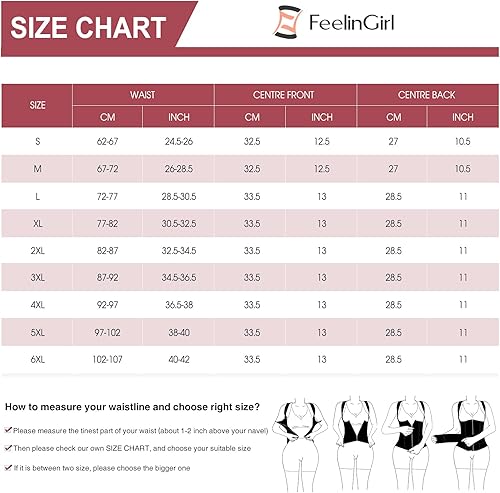 Vista 6 de FeelinGirl Waist Trainer for Women Latex Corset Cincher Vest Sport Workout Girdle Hourglass Body Shaper with Steel Bones