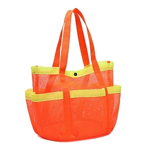 Mesh Shower Caddy - Large Capacity Shopping Cart Bag Portable Waterproof Shower Organizer For College Dorm Hanging Shower
