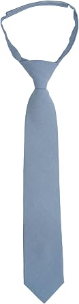 BELLUNO Boys Pre-Tied Hook and Loop Cotton Tie For Kids