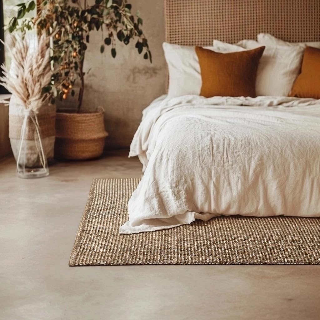 ISAENNE Dark Brown Throw Rugs for Kitchen,Square Non-Slip Comfortable Dirt-Resistant Weave Indoor Area Rug for Living Room Bedroom Nursery Kids Room Home Decorative,3 x 3 Ft