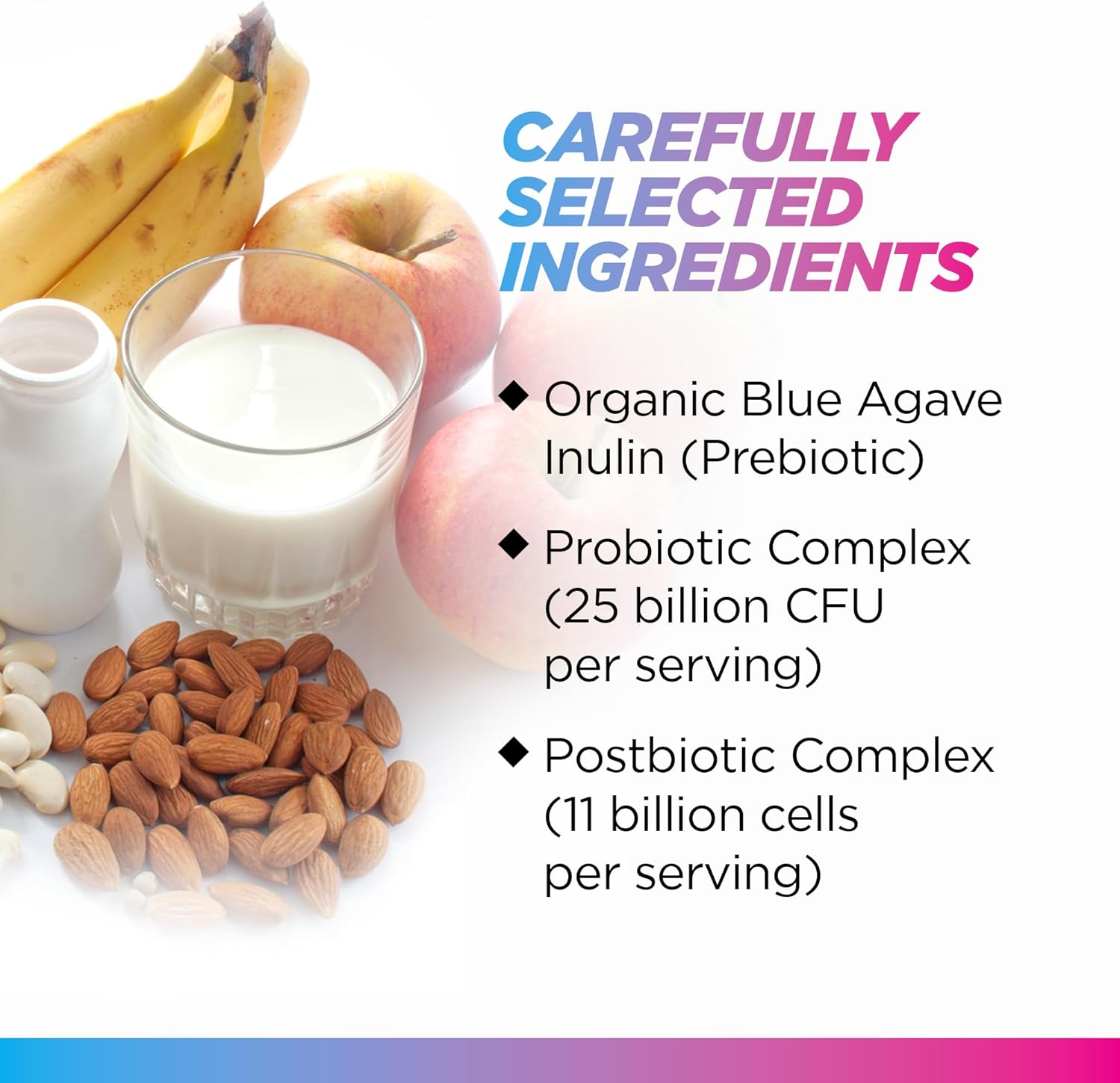 Livingood Daily Pre Pro Post Biotics Blend Powder, Digestive Health Supplement with Prebiotics from Organic Blue Agave Inulin, SBO Probiotics, Probiotics for Women & Men, Non GMO, Vegan, 30 Servings - Image 3