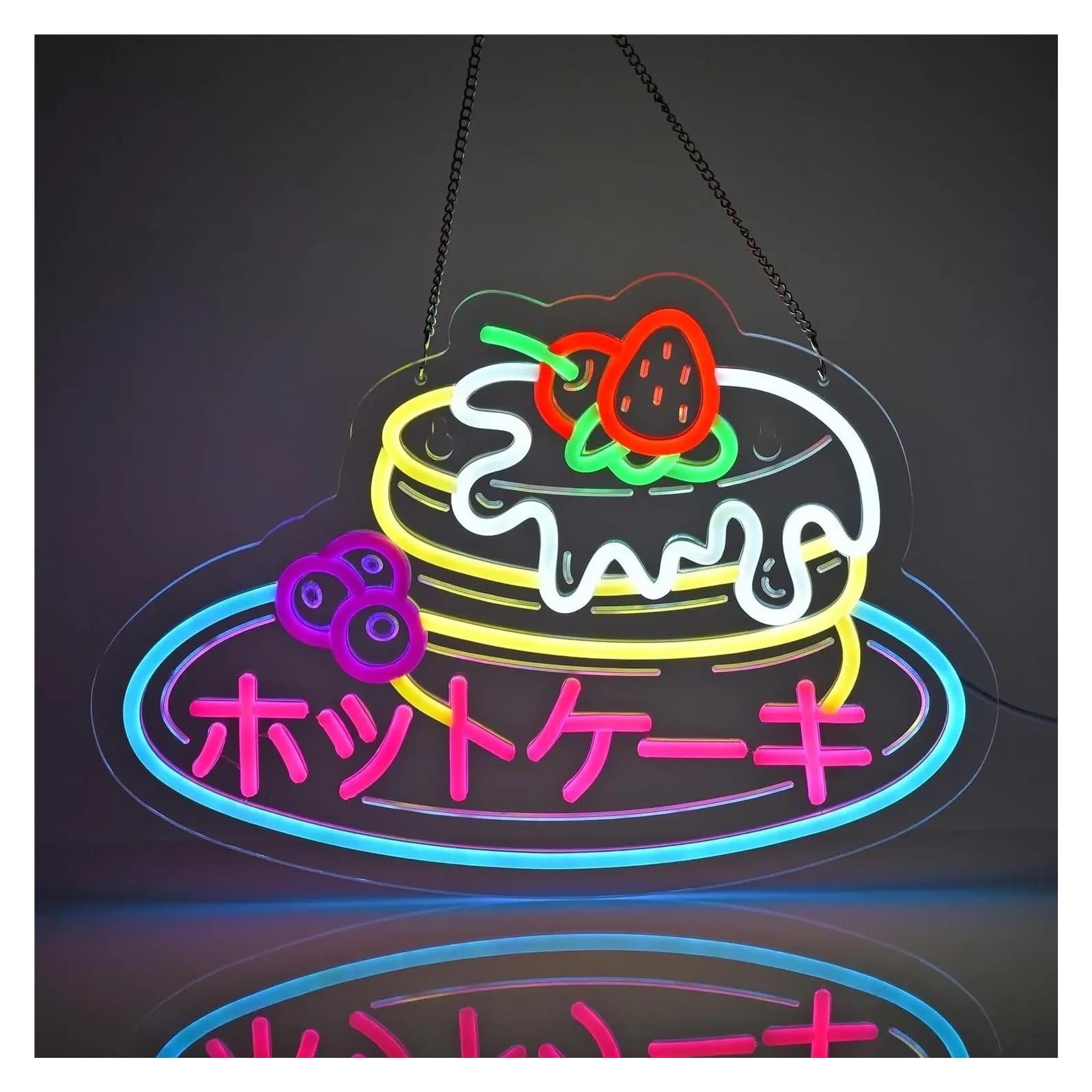 Hängende Kunst Leuchtreklamen Heiße Kuchen Neon Zeichen Snacks Muffin Dimmbar Für Shop Süßwaren Convenience Store Dessert Shop Restaurant Dekor 40.5x28cm