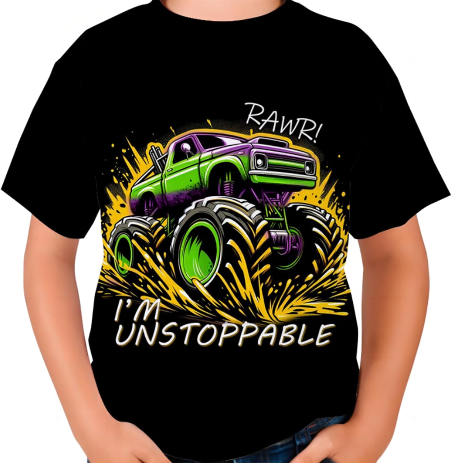 Garçons T-Shirts pour Grands Véhicules Camions Guinea Ubuy