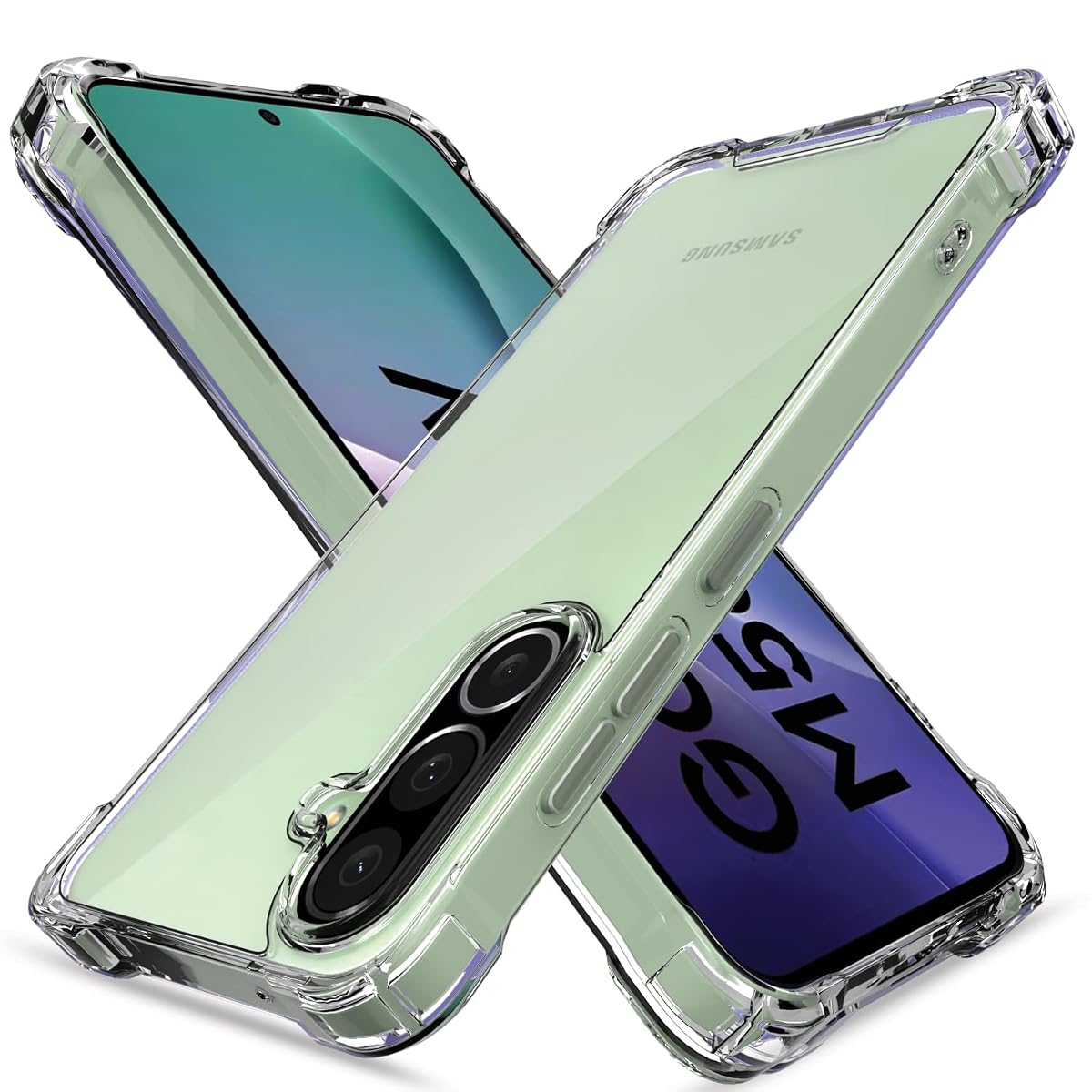 Outlouders Back Cover for Samsung Galaxy M56 5G Clear Transparent PC + TPU