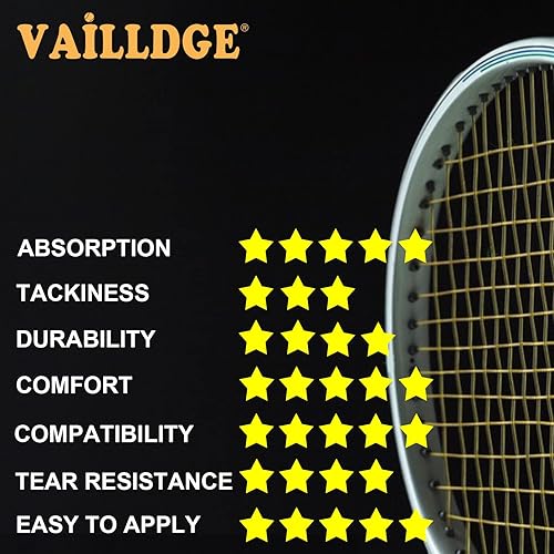 Miniatura 4 de Cinta de agarre para raqueta de tenis, cinta de agarre de puntos con patrón de puntos que absorbe el sudor, agarre antideslizante para raquetas de