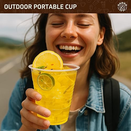 Miniatura 7 de YEEHAW Vasos de plástico de 12 onzas, paquete de 300 vasos desechables transparentes para bebidas frías, vasos de fiesta transparentes, sin BPA