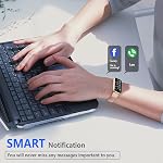 FITVII Slim Fitness Tracker avec l'oxygène du sang, la pression artérielle, 24h/24 et 7j/7 la fréquence cardiaque et le suivi du sommeil, IP68 Trackers d'activité imperméables et montres intelligentes avec Step Tracker, Pedomètre pour les femmes Enfants