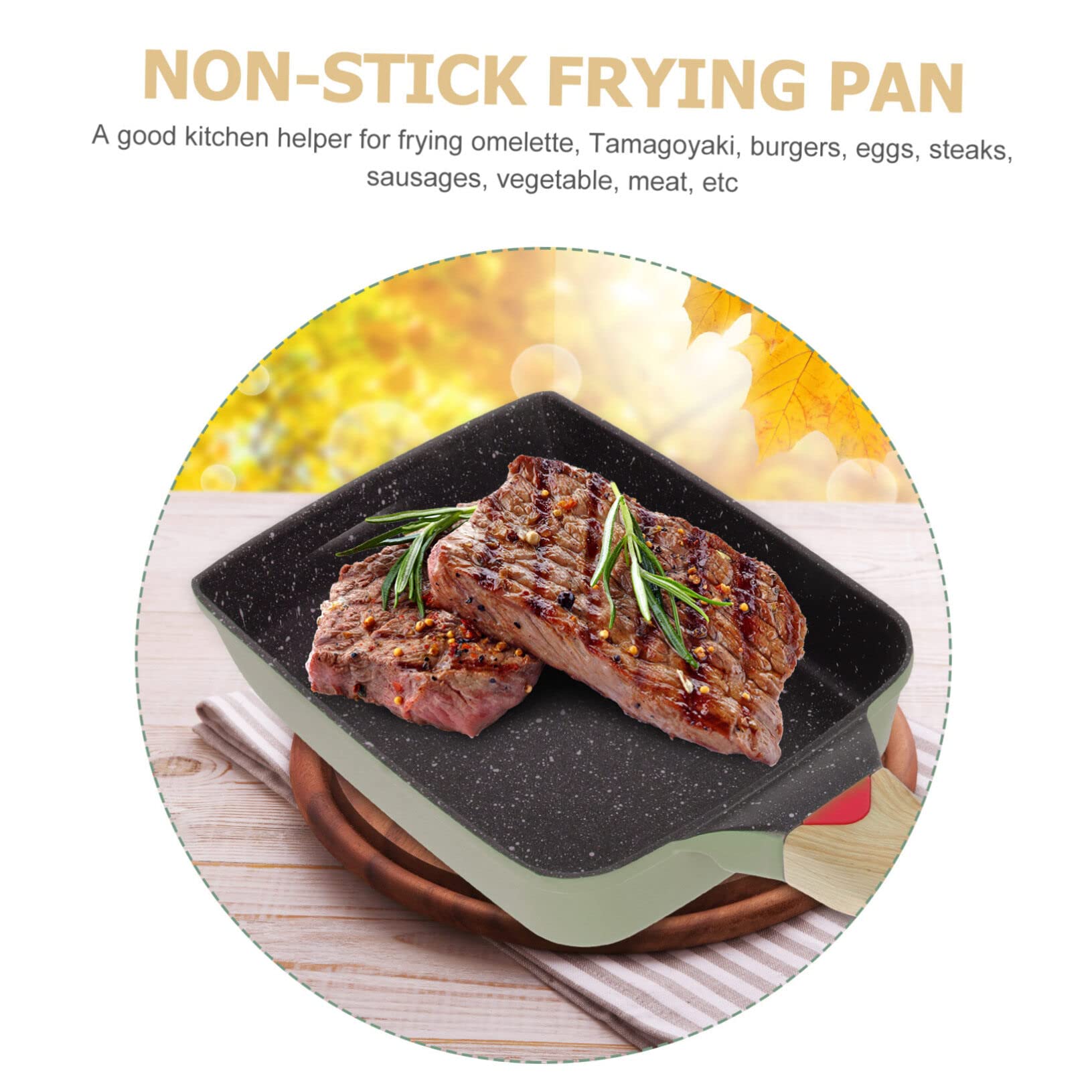 Patelnia Patelnia Patelnie Nonstick Patelnia do jajek Patelnie do pieczenia Patelnia kempingowa Płaska patelnia Patelnia nieprzywierająca Japońska kwadratowa patelnia Patelnia do gotowania jajek Pat