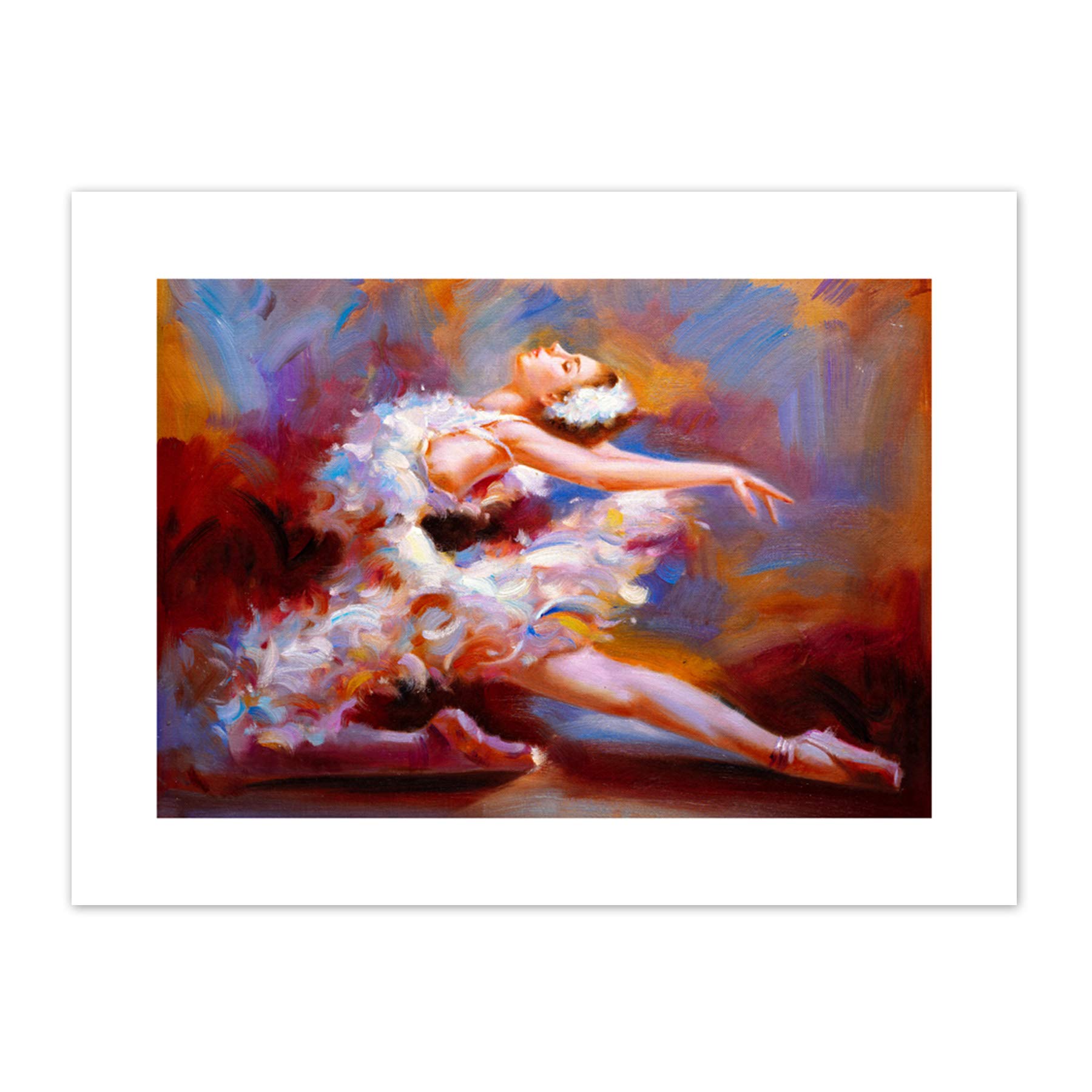Ballet Dancing Saute Painting Art Print Canvas Premium Wall Decor Poster